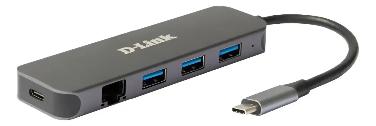 Hub USB D-Link DUB-2334 cinza escuro