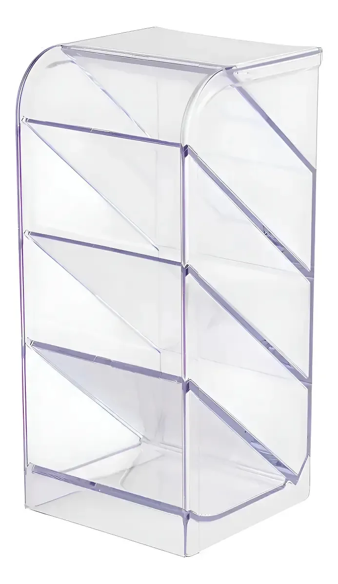 Porta Caneta Lápis 4 Divisórias Diagonal Cores Pastéis
