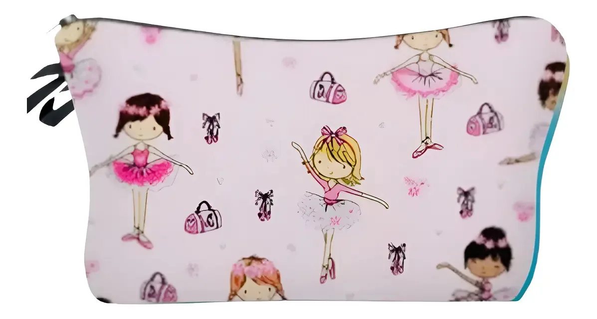 Nécessaire Grazie Ballet Porta Maquiagem Bailarinas Petit Poliéster Zíper