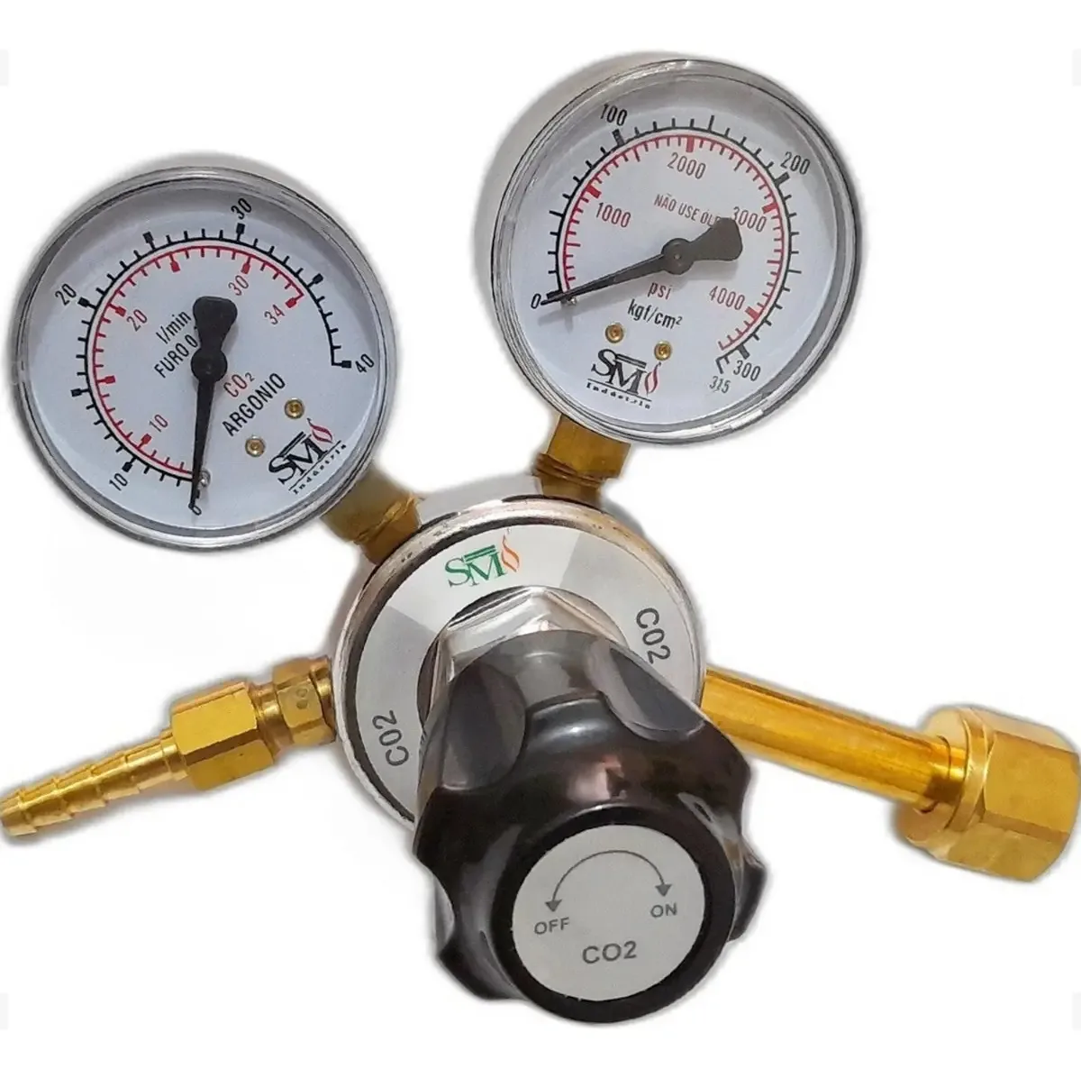 Regulador De Pressão Manômetro Gás Carbônico Co2 Modelo 200