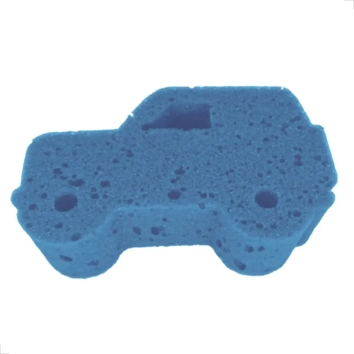 Combo Kit 12 Esponjas Bucha De Banho Infantil Criança Cor Azul Carro