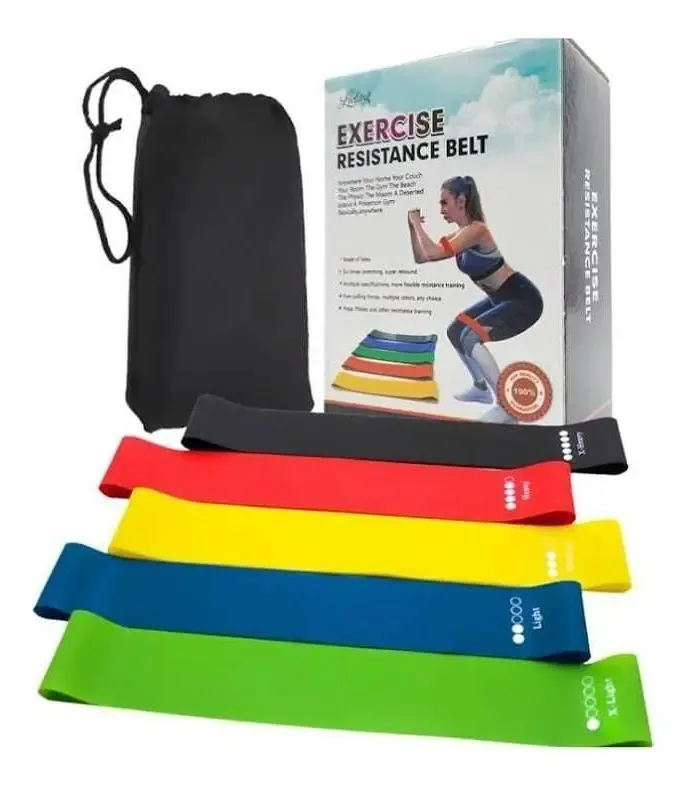 Kit Mini Band Thor 5 Faixas Elásticas Diferentes Resistências Exercícios