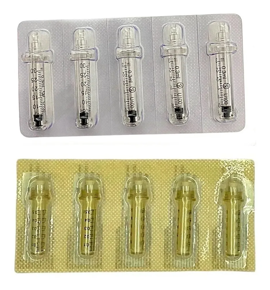 05 Cartuchos Seringas Caneta Pressurizada 0,3ml Ou 0,5ml