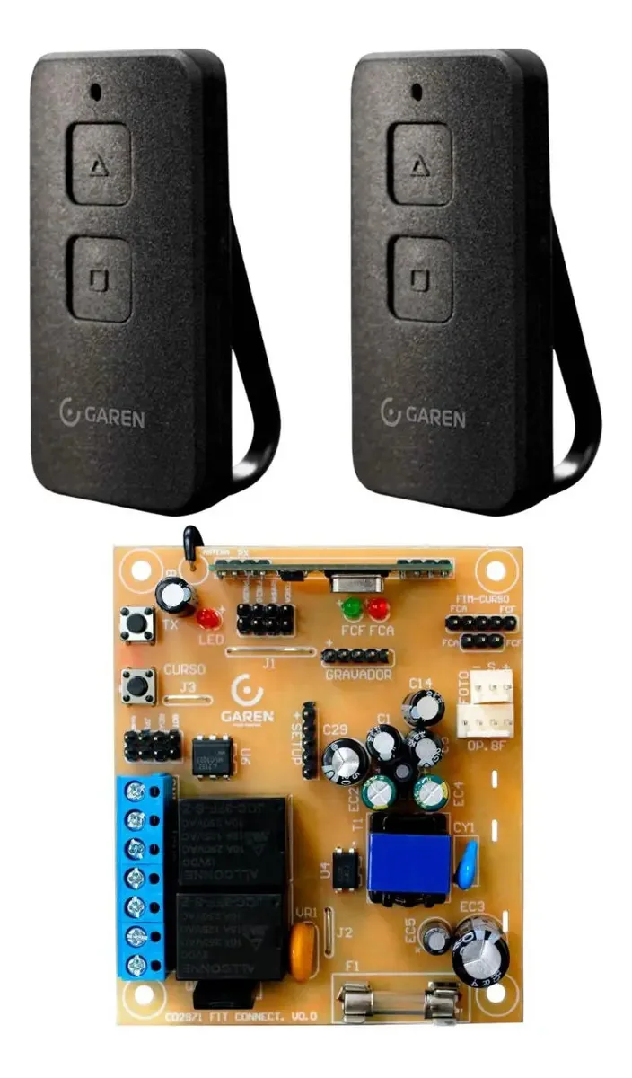 Kit placa de comando fit Connect Garen 2 controles tx Max
