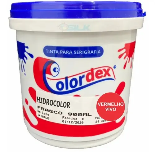 Tinta Hidrocolor Silk-screen E Serigrafia Vermelho Vivo