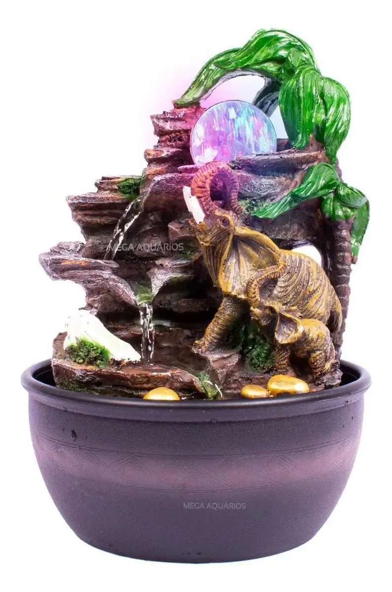 Fonte Água Decorativa Cascata Relaxante Meditação 1924 Cor Outro