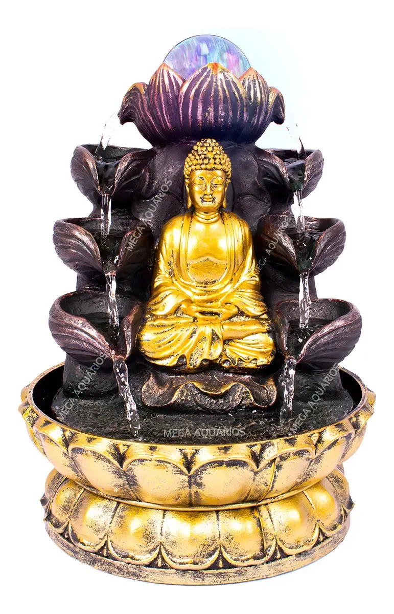 Yang fonte agua Feng Shui MA 0037 cor marrom-escuro
