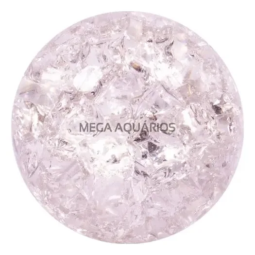 Bola Bolinha Esfera Vidro Cristal Giratória Fonte Água 5cm