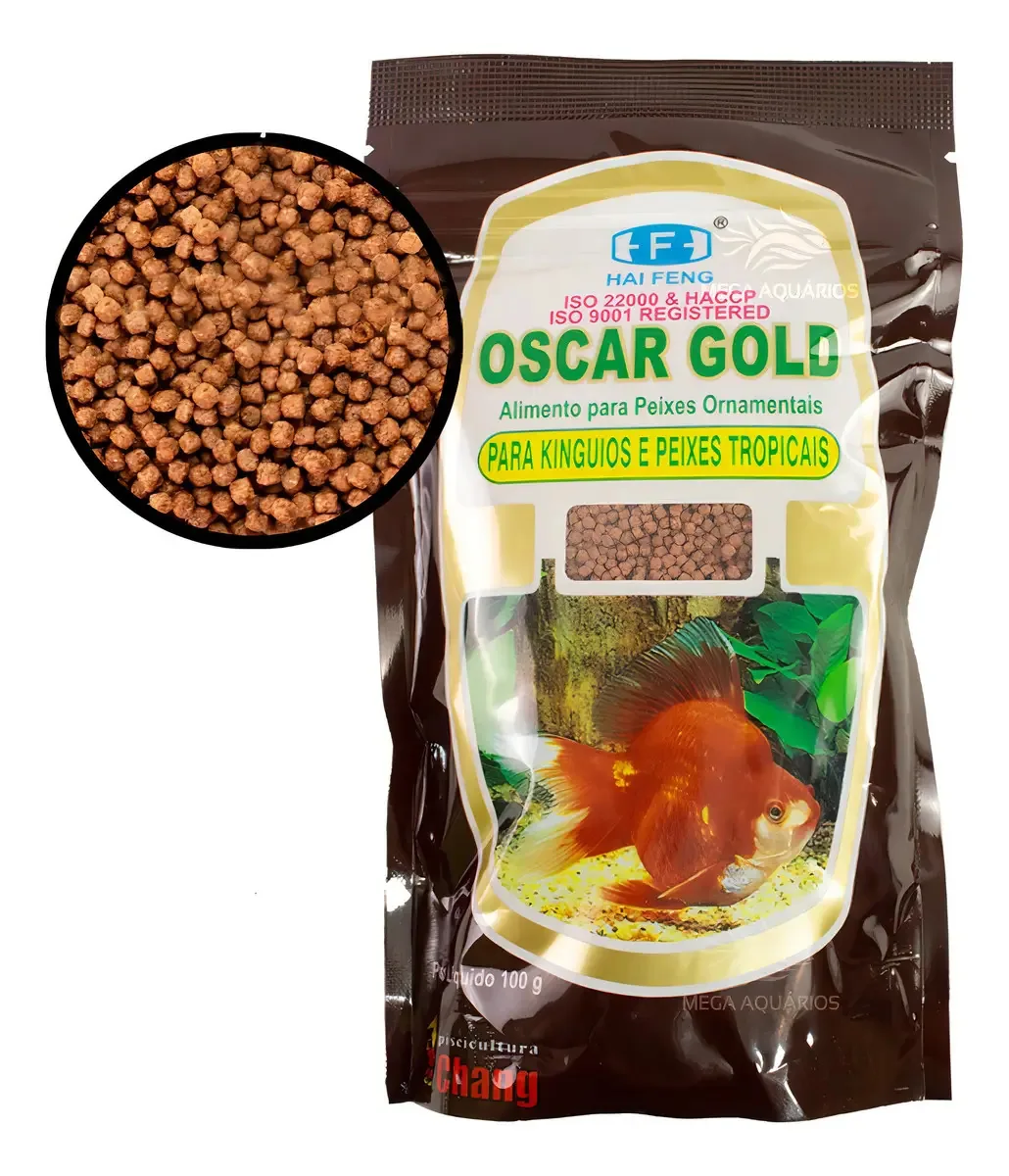 Ração Oscar Gold 100g Para Kinguios E Peixes Ornamentais