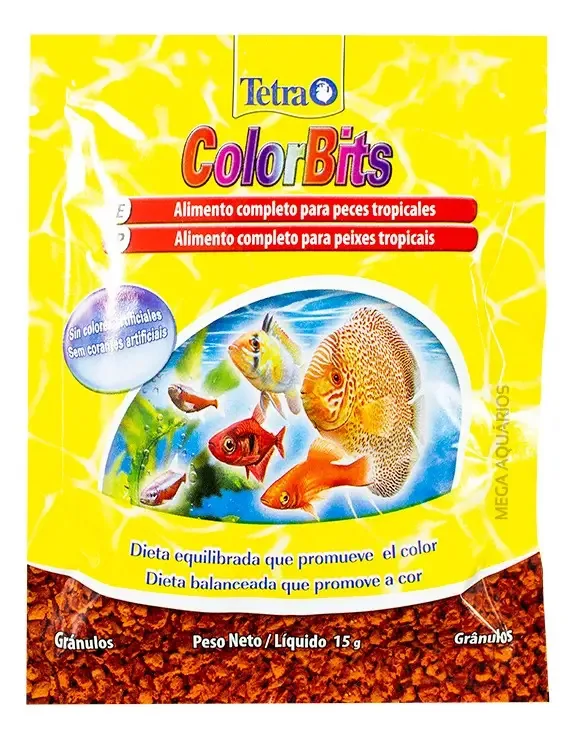 Ração Alimento Completo P/ Peixes Tropicais Tetra Colorbits