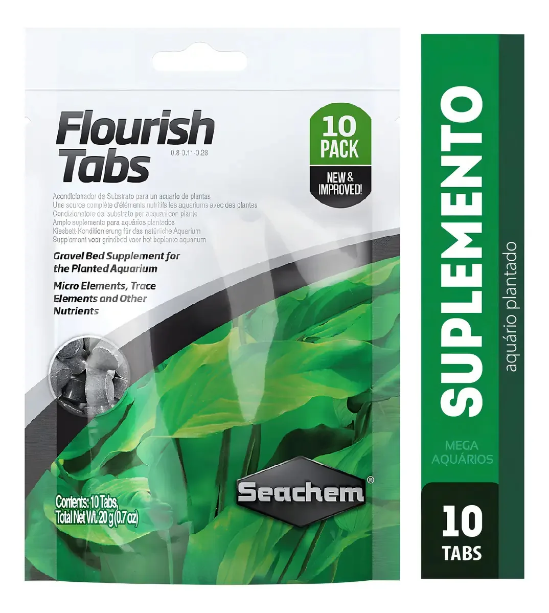 Nutrientes Para Aquário Plantado Seachem Flourish Tabs 10tab
