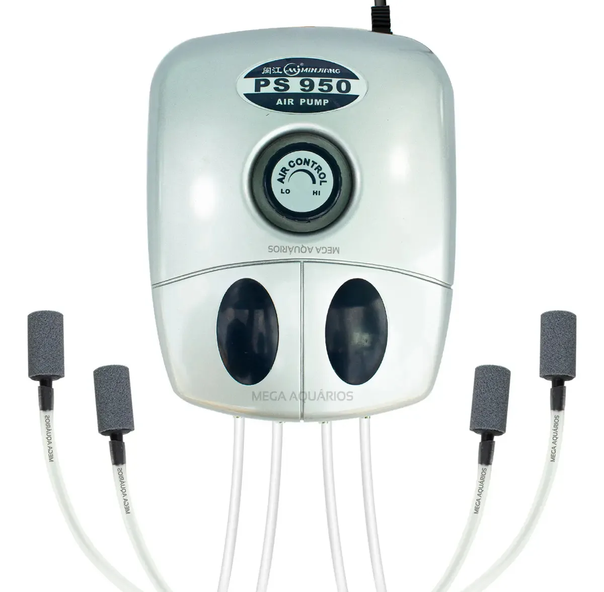 Compressor De Ar Potente Ps950 4 Saídas Aquário Lago