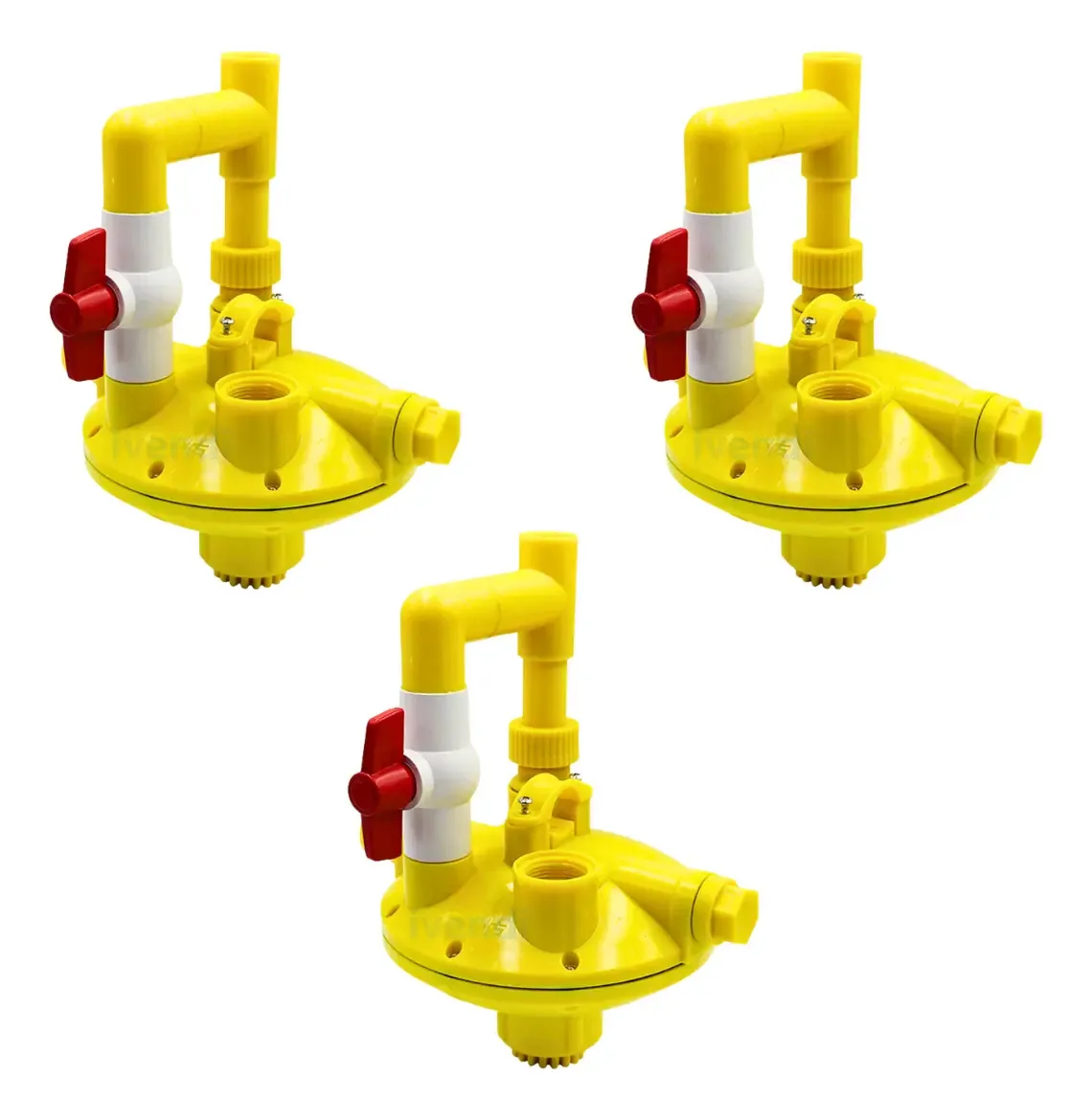 3x Regulador Controlador Pressão Água Aves Aviario Granja Não É Eletrico Amarelo