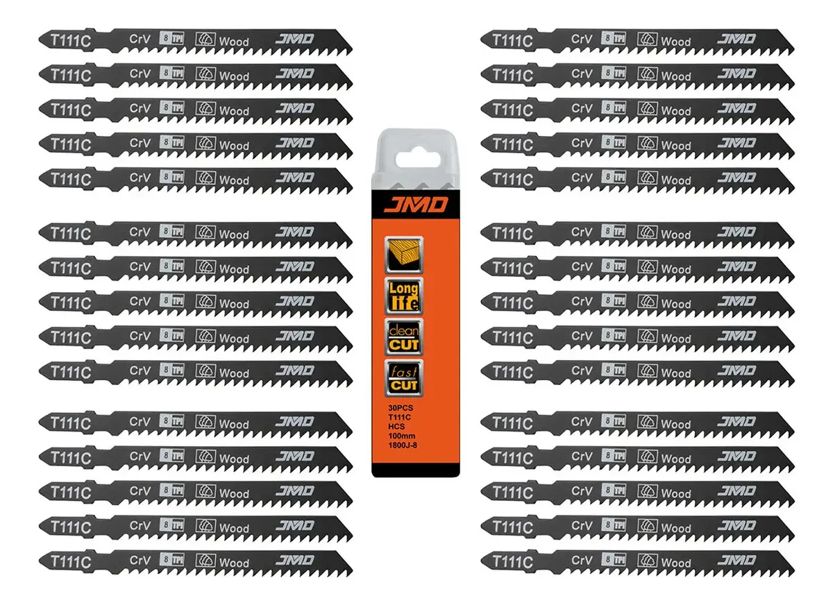 30pçs Lâminas T111c 100mm 8t Corte Madeira Curvo