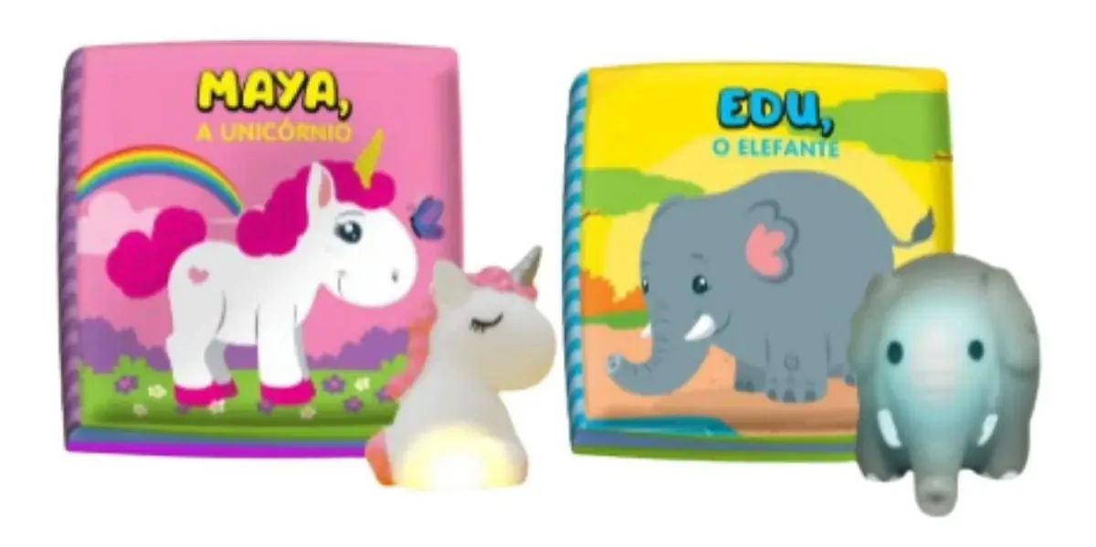 Kit 2 Livro Educativo Hora Do Banho Infantil Bebe Feliz