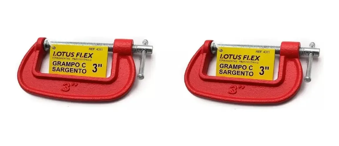 2 Grampos Sargento Tipo C Forjado 3 Pol