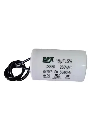 Capacitor 15uf 250v 2fios Motor Permanente