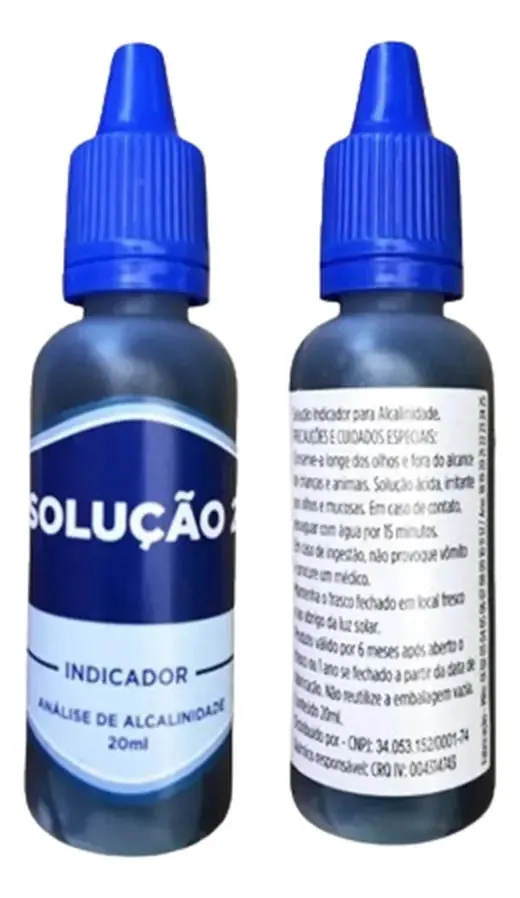 Reagente Solução 2 20ml (azul Análise De Alcalinidade)