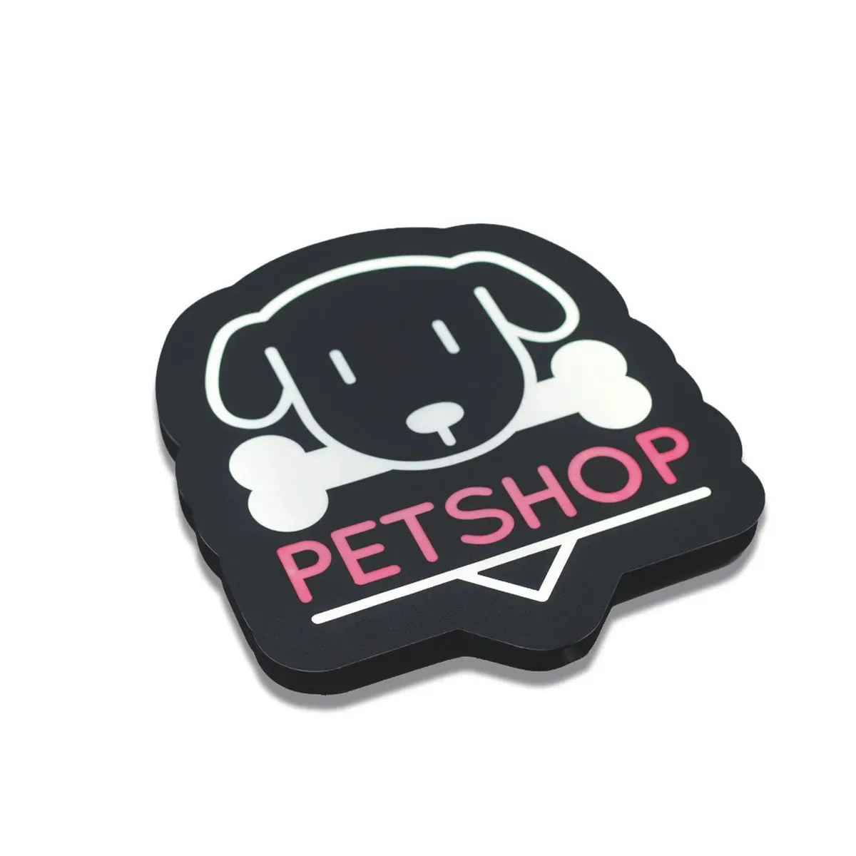 Letreiro Led Luminoso Pet Shop - Decoração Pet Shop Preto 110v/220v (bivolt)