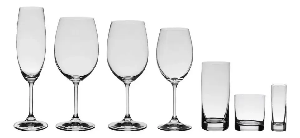 Taças E Copos De Cristal Bohemia 42 Peças