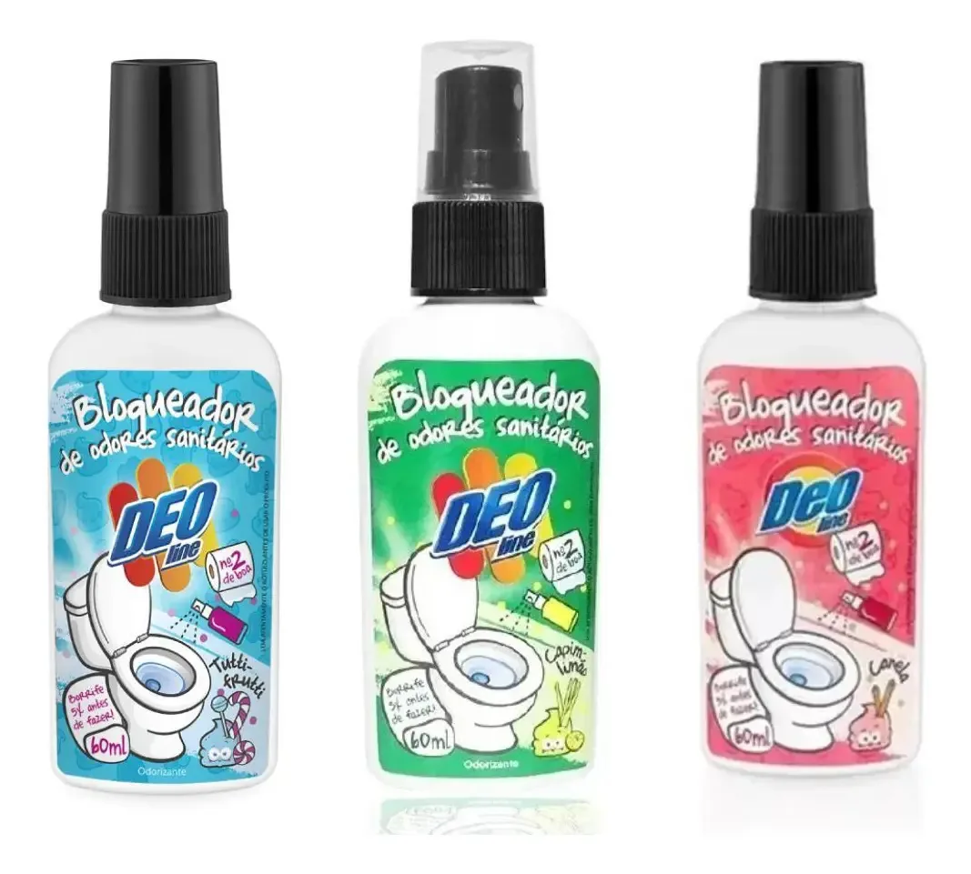 Kit 3 Bloqueador De Odores Sanitários Premisse 60ml Fragrâncias