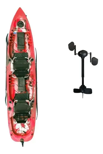 Caiaque De Pesca Duplo Mero Com 1 Pedal Cor Vermelho