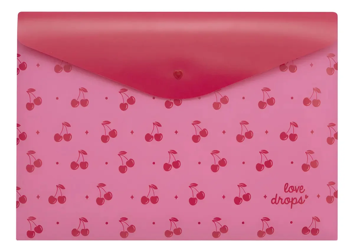 Pasta Envelope Cereja Love Drops Polibras