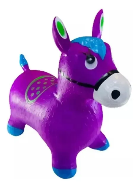 Cavalinho Inflável Upa Upa Pula Pula Infantil Com Som Divertido Brinquedo De Montar Estimula Coordenação Motora Crianças Resistente Cor Roxo Pop Imports