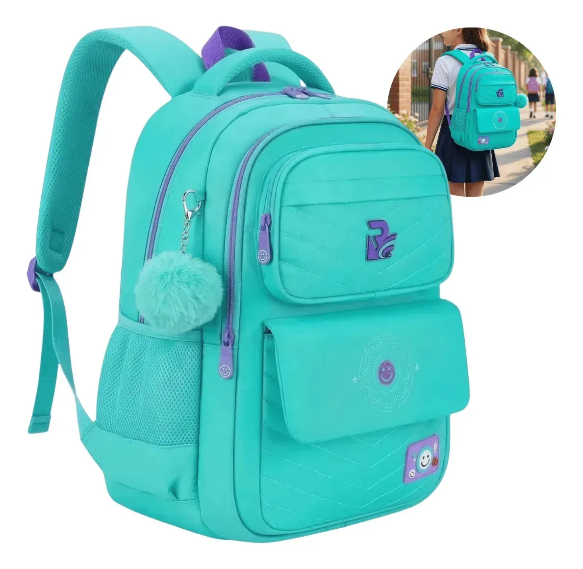 Mochila Escolar Feminina Infantil Mochila Menina Grande Mochila Escolar Mochila Infantil Escola Mochila Escolar Resistente Para Criança Escola