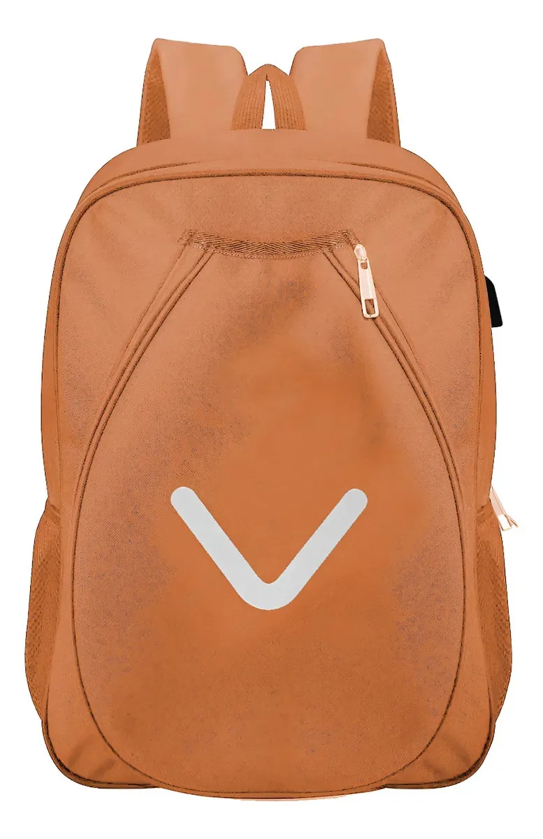 Bolsa Raqueteira Beach Tennis Transversal Impermeável Antirroubo Com Compartimento Separado Ideal Para Tênis, Padel E Badminton Laranja