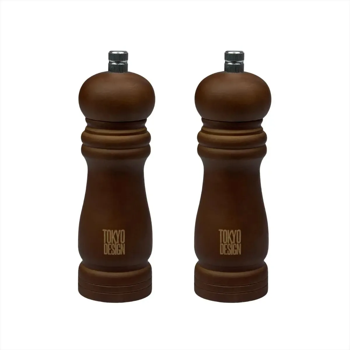 Moedor Madeira Pimenta E Temperos Manual 2 Unidades Grãos Cor Marrom