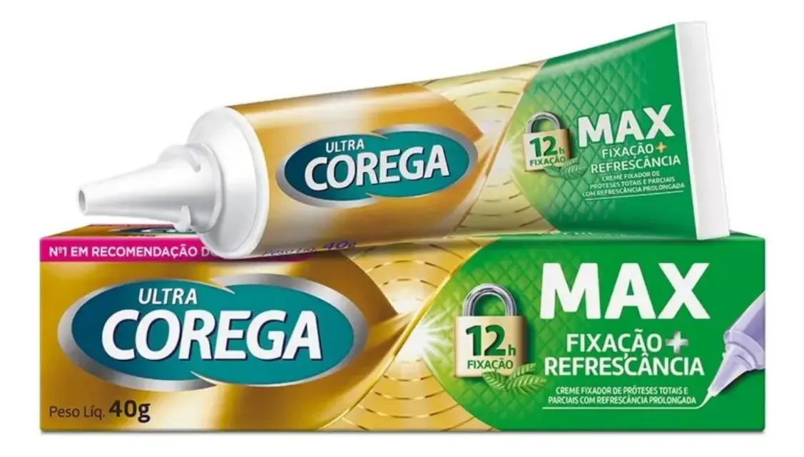 Ultra Corega Creme Fixador De Dentaduras Próteses Menta 40g