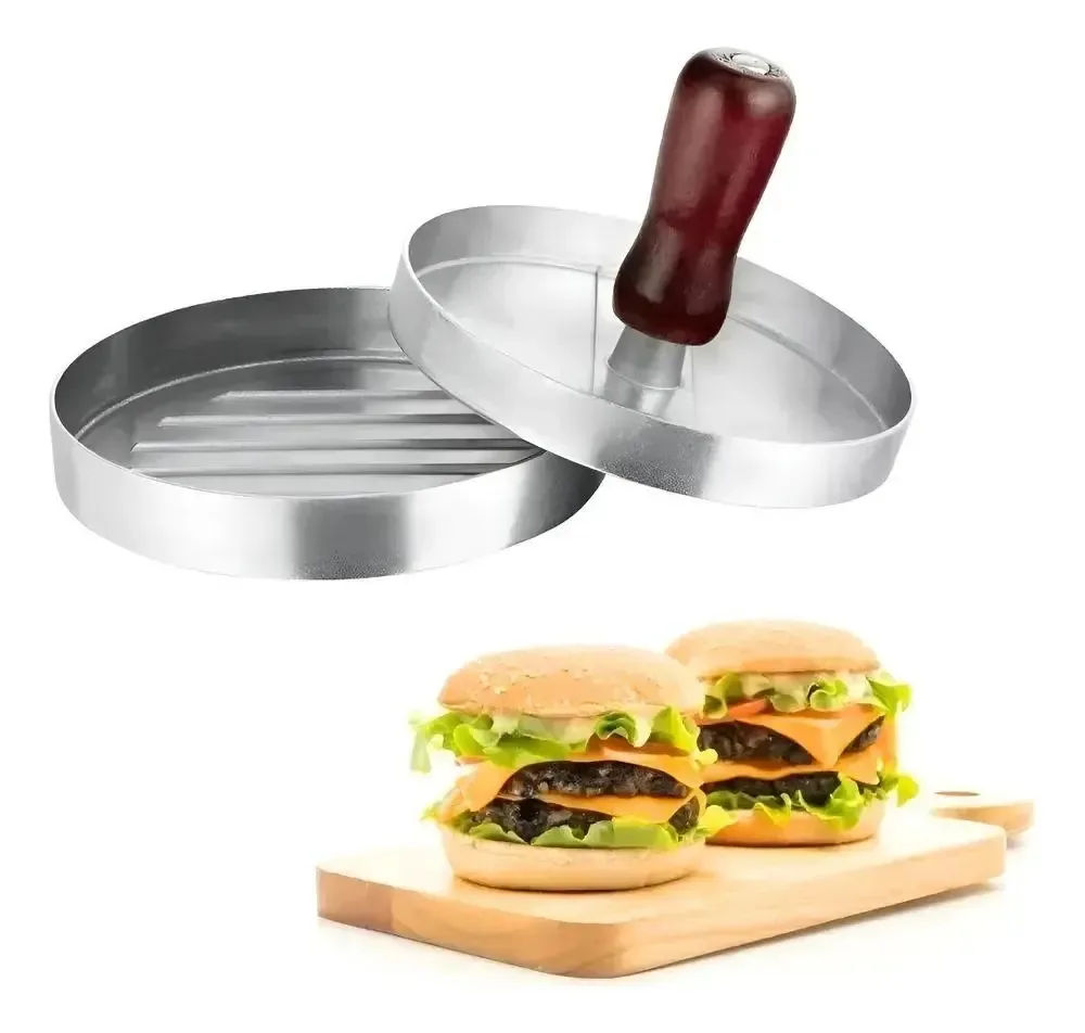 Modelador De Hamburguer Molde Forma De Aluminio Gourmet