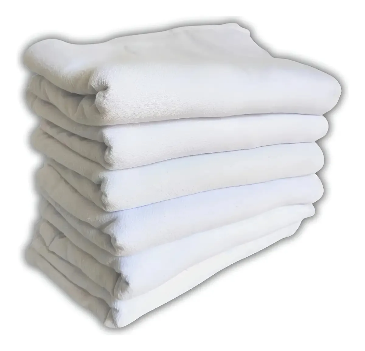 Jogo 30 Panos Prato Cozinha Grande Liso Pé Galinha Cor Branco