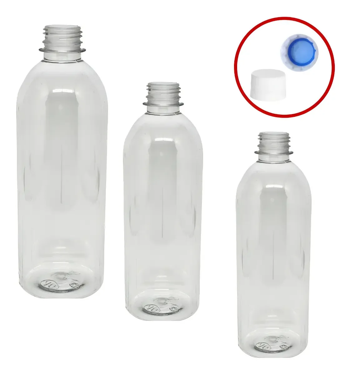 1000 Garrafas Frasco Pet 500ml + Tampa Kombucha Atacado Cor Branco