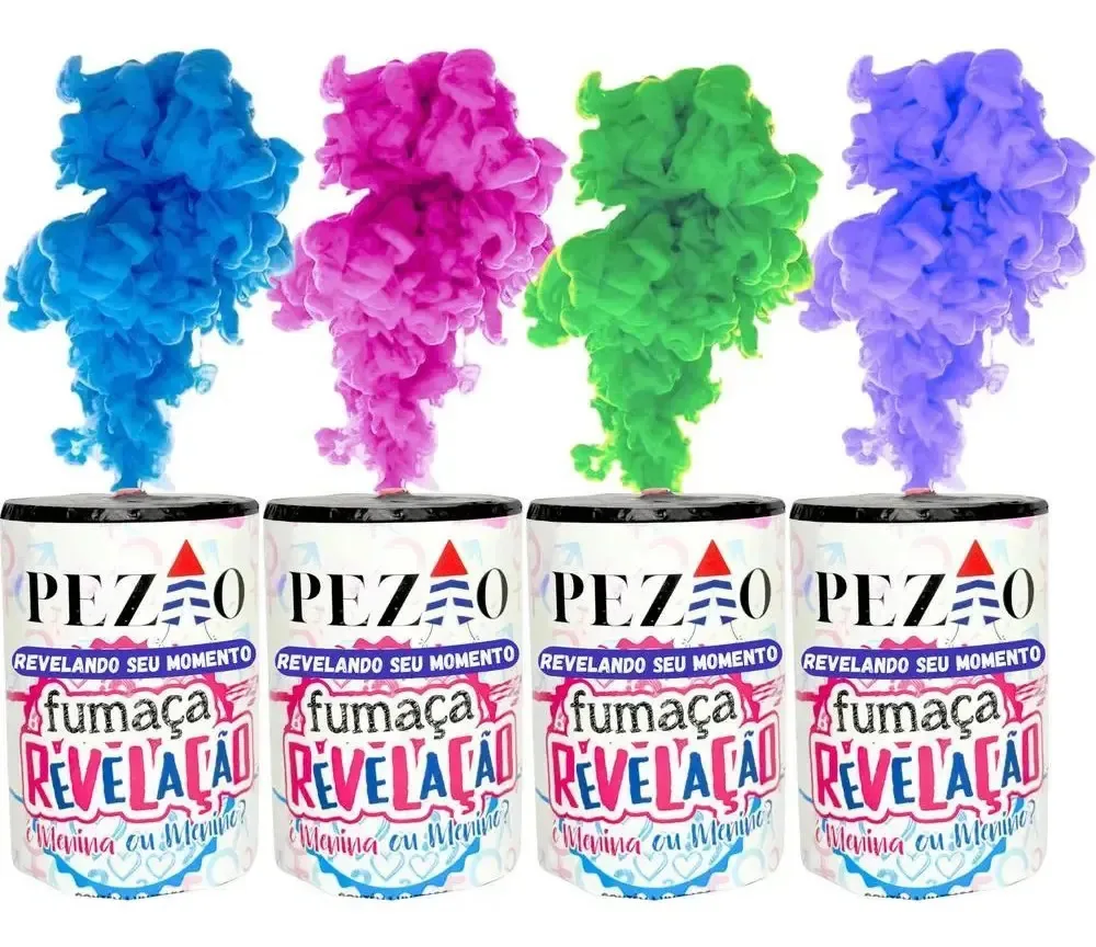 Fumaça Chá Revelação Mágica: Azul Ou Rosa - Lata Fumaça Rosa