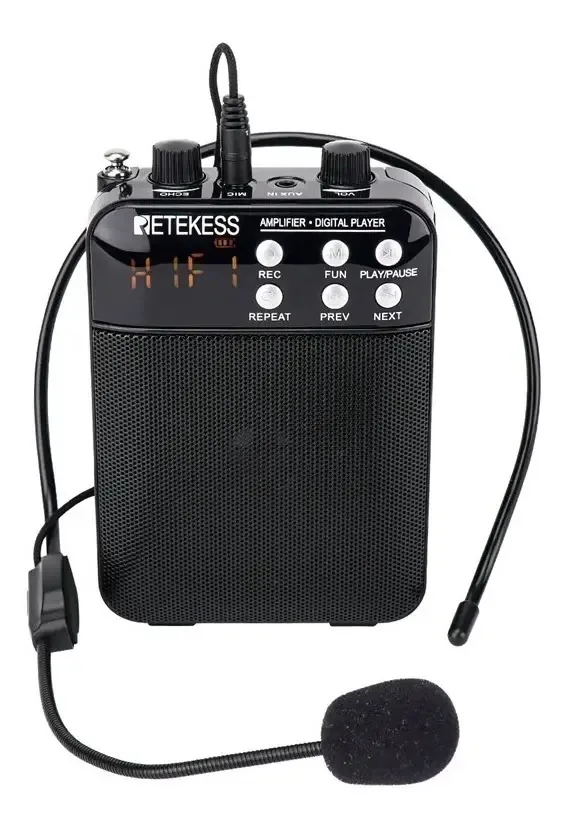 Amplificador Voz Microfone Headset Professor Radio Fm Usb
