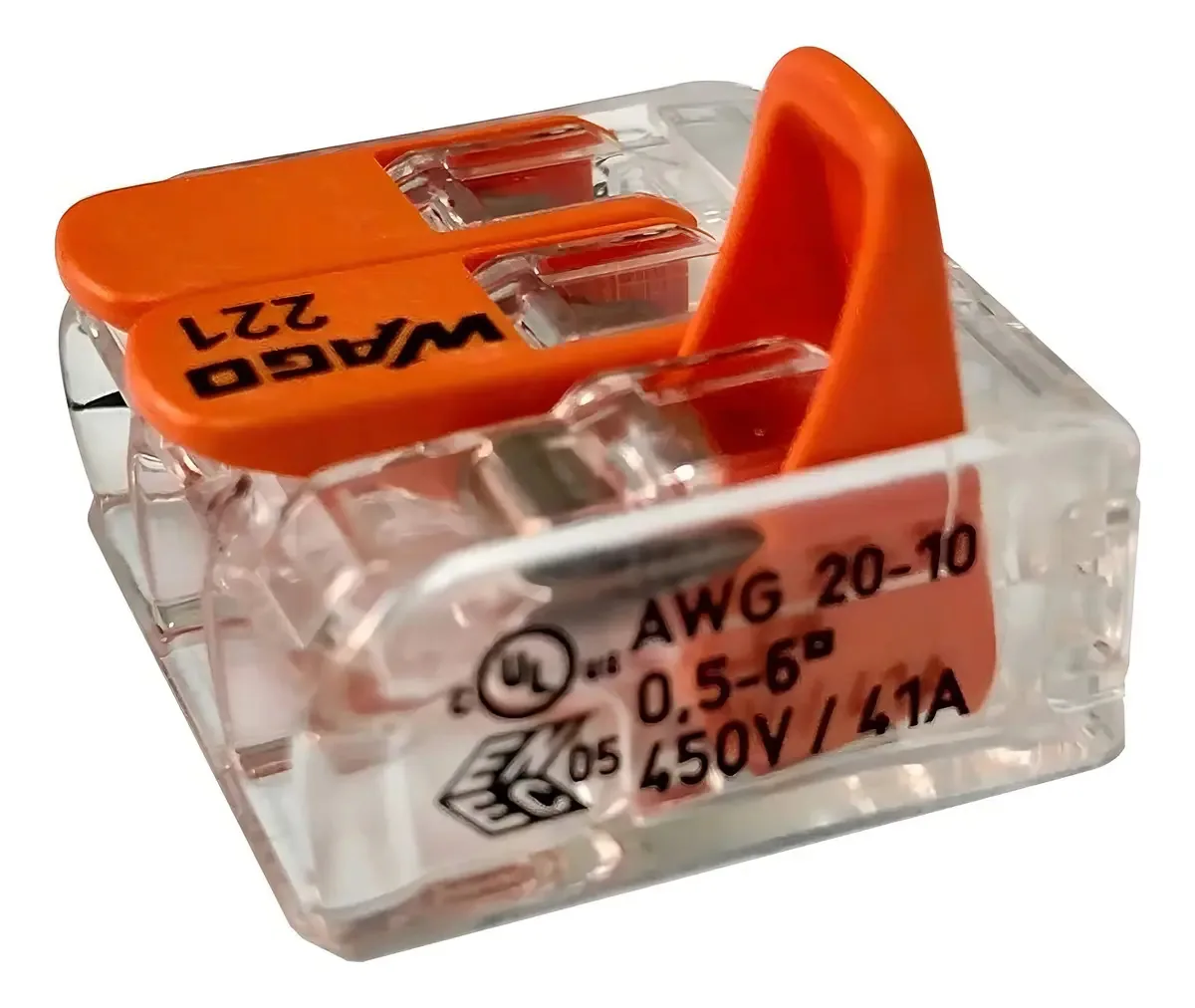 Kit Com 3 Conectores Wago Fios 6mm Mod. 221-613
