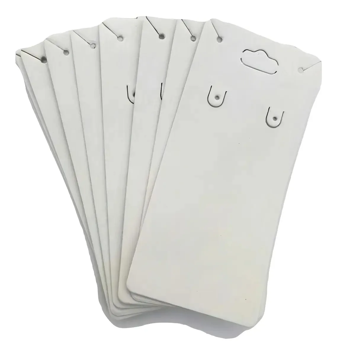 Kit 100 Cartelas Tags Para Corrente Branco