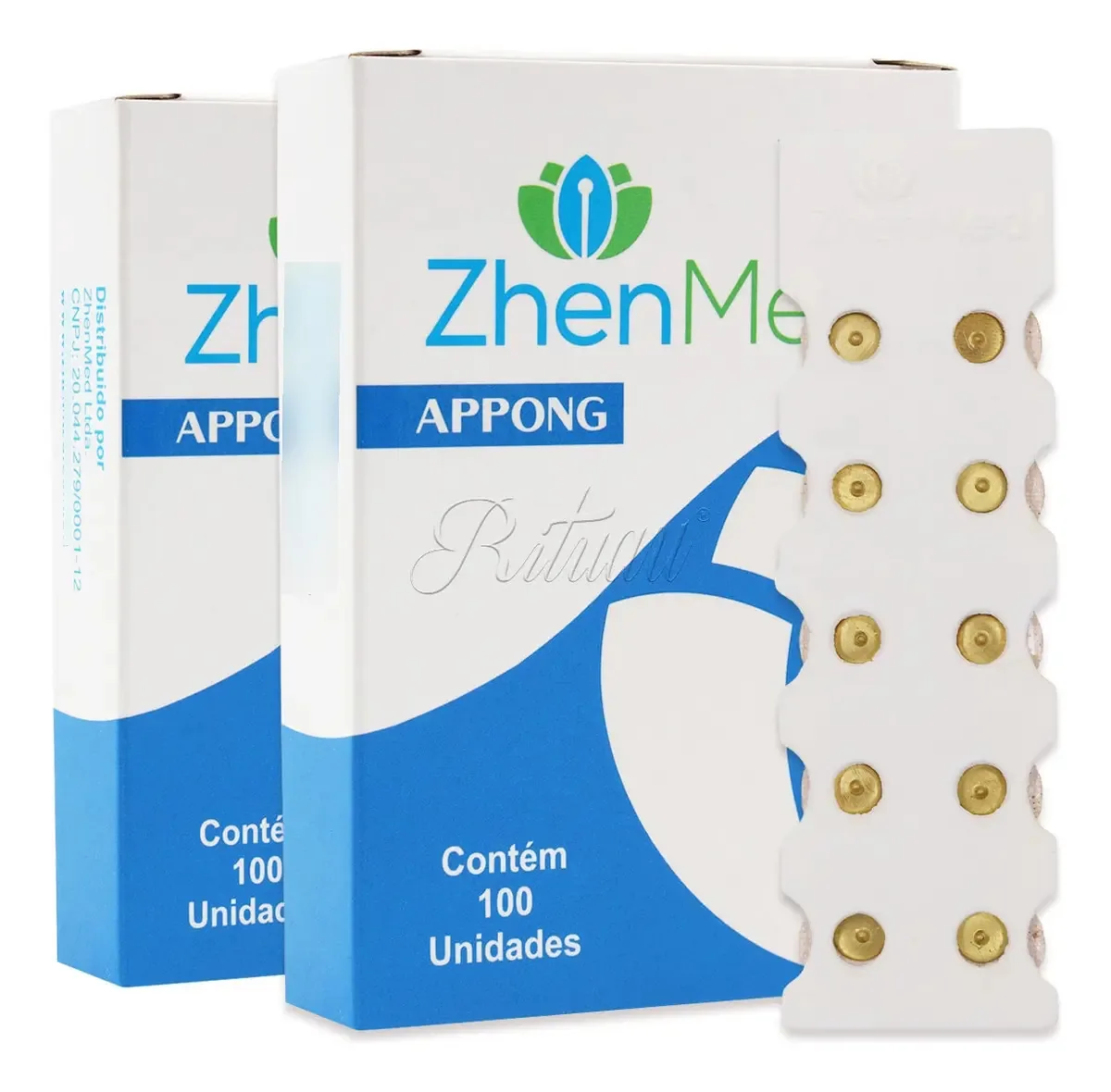 Apong Acupuntura Indolor Kit 100 Prata E 100 Ouro - Zhenmed