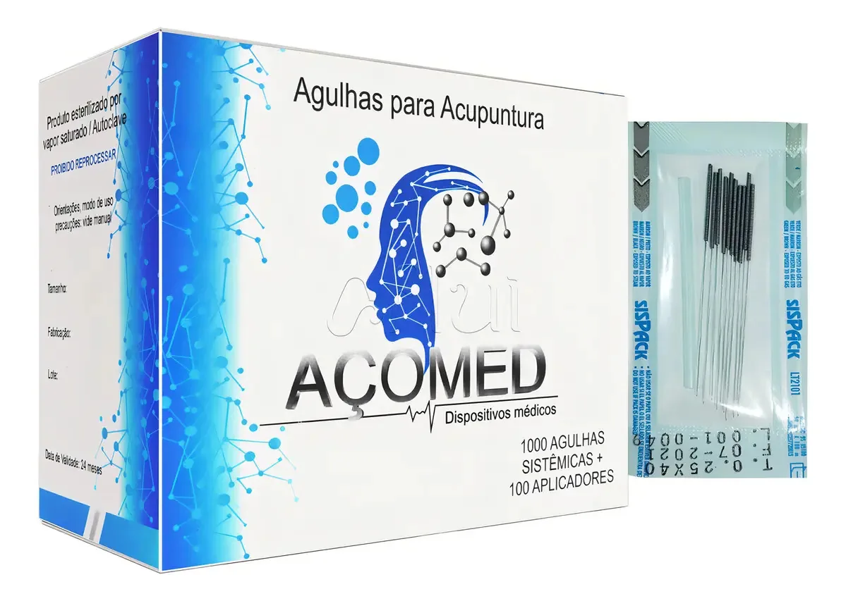 Agulha Acupuntura 0,20x40 Sistêmica C/ 1000 Un Reg. Anvisa