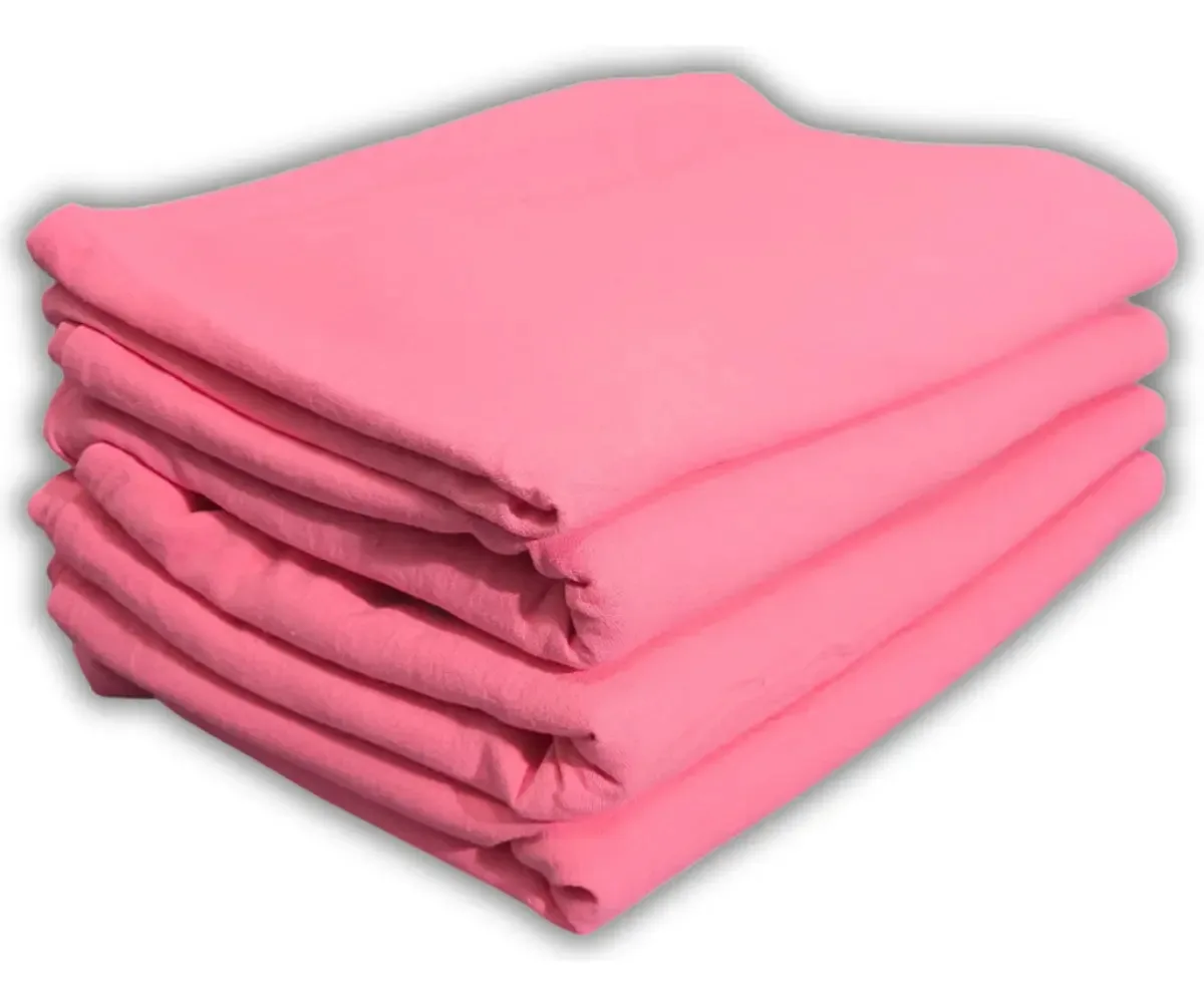 Jogo 30 Panos Prato Cozinha Grande Liso Pé Galinha Colorido Cor Rosa