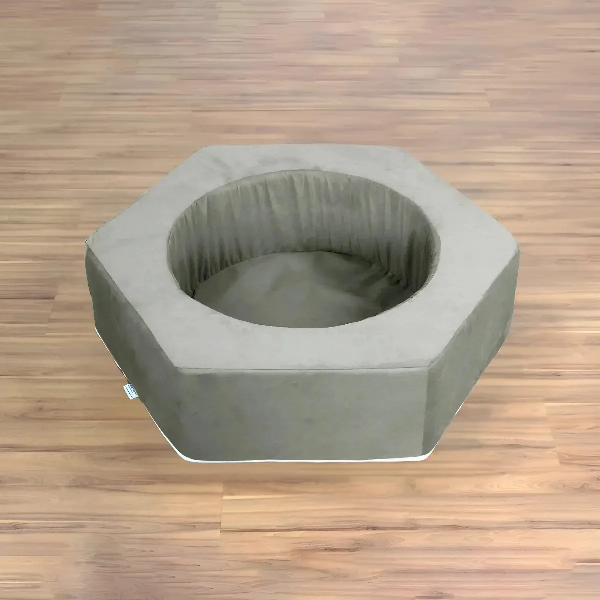 Piscina De Bolinha Hexágono Modular Infantil Em Suede Cor Chumbo