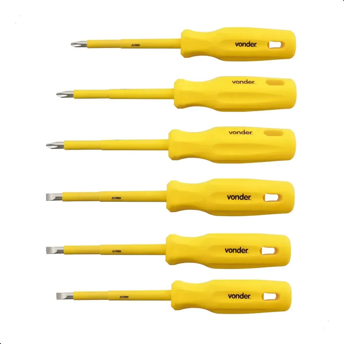 Jogo Chave Fenda/phillips Isolada 1000v 6 Pçs Profissional Sellerex