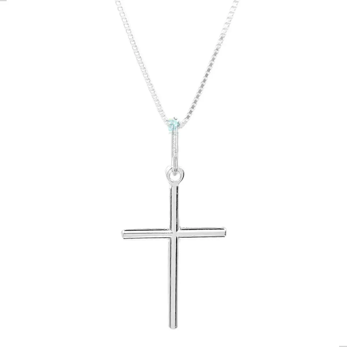Corrente Prata 925 Crucifixo JRomero Artigos 70cm Com Pingente