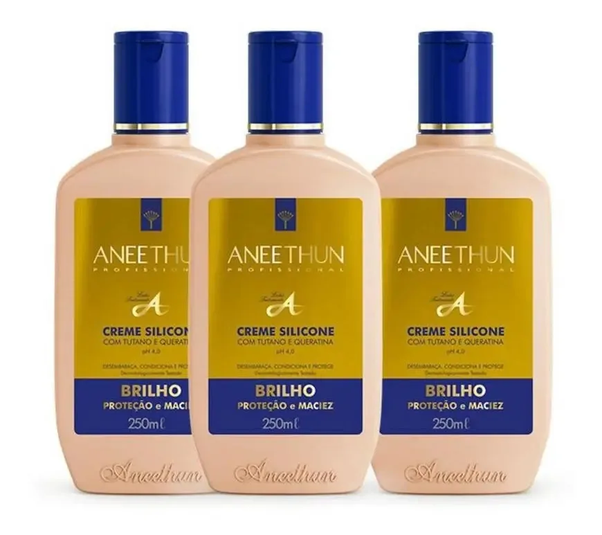 Creme De Silicone Tutano Aneethun - Kit Com 3