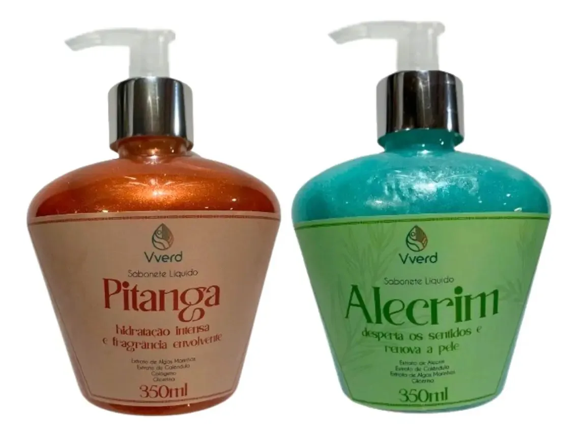Kit 2 Sabonetes Líquidos Pitanga E Alecrim Mãos E Corpo
