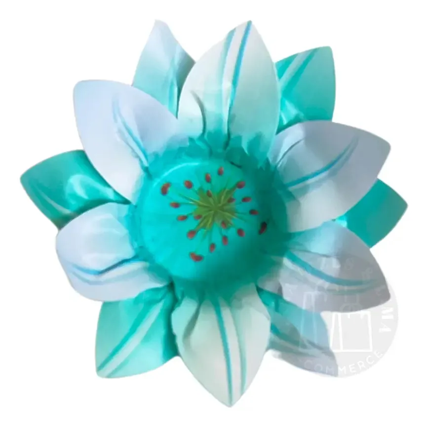 50 Forminhas Doces Finos Sofisticadas Flor Lily Casamento Cor Tifany