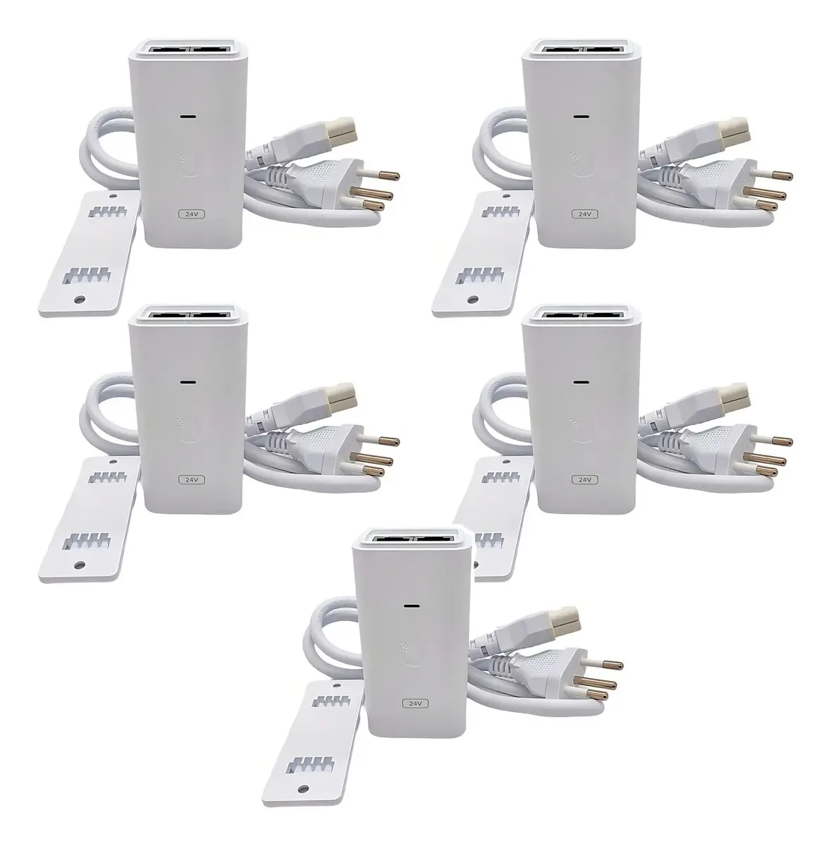 5x Fonte Poe Ns-5acl Gigabit 24v 0,5 Ubiquiti Gigabit Bivolt