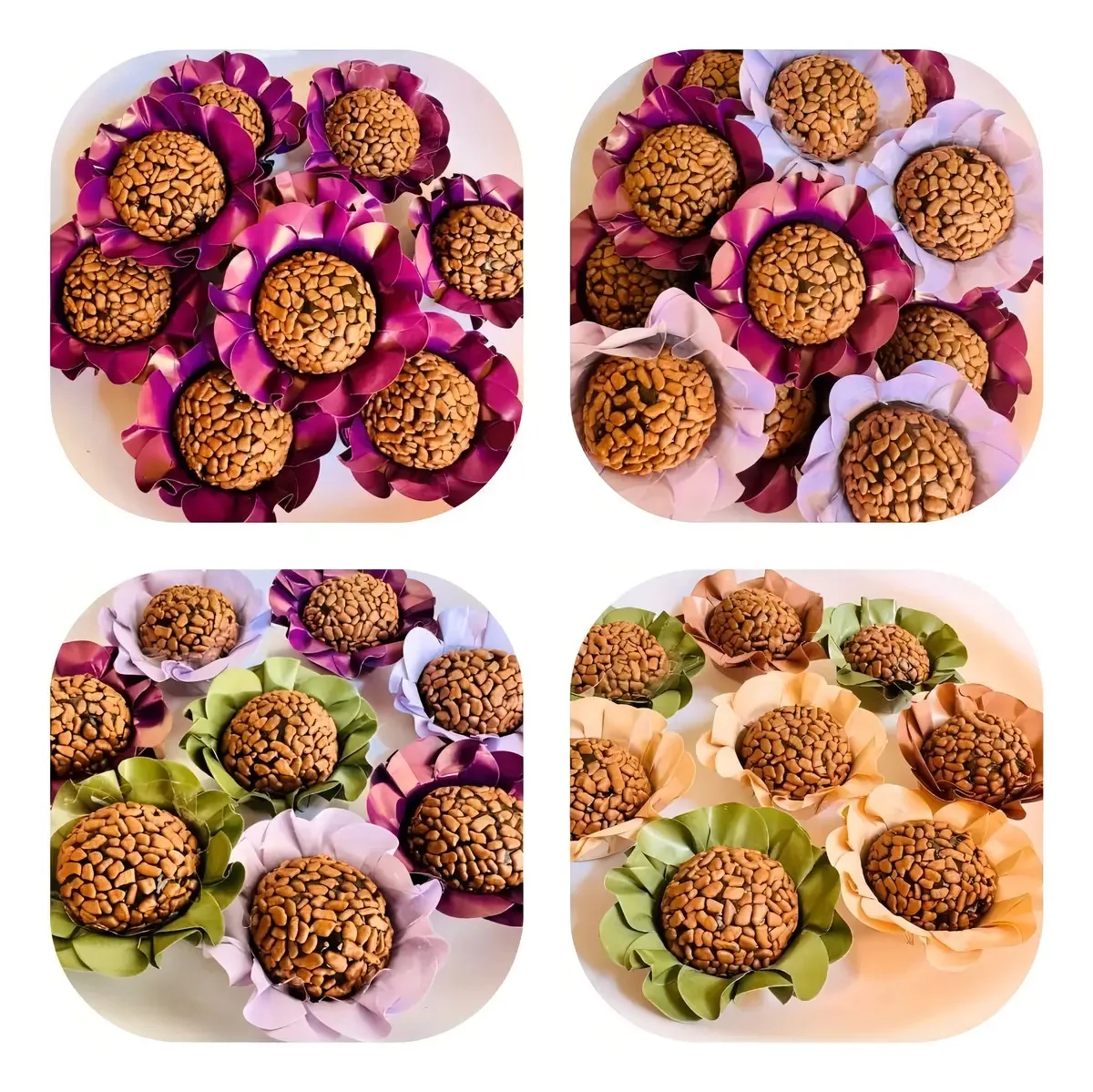 40 Forminhas Doces Finos Flor Casamento E Aniversários Cor Terracota